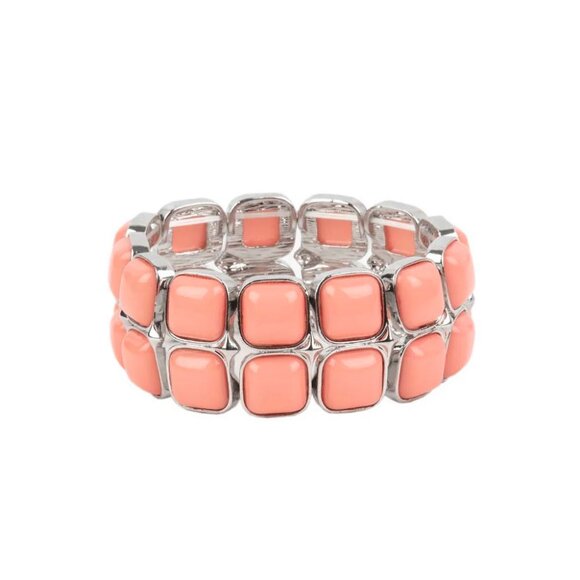 Paparazzi Jewelry - Double The DIVA-ttitude - Orange Bracelet - Vintage - Picture 4 of 4